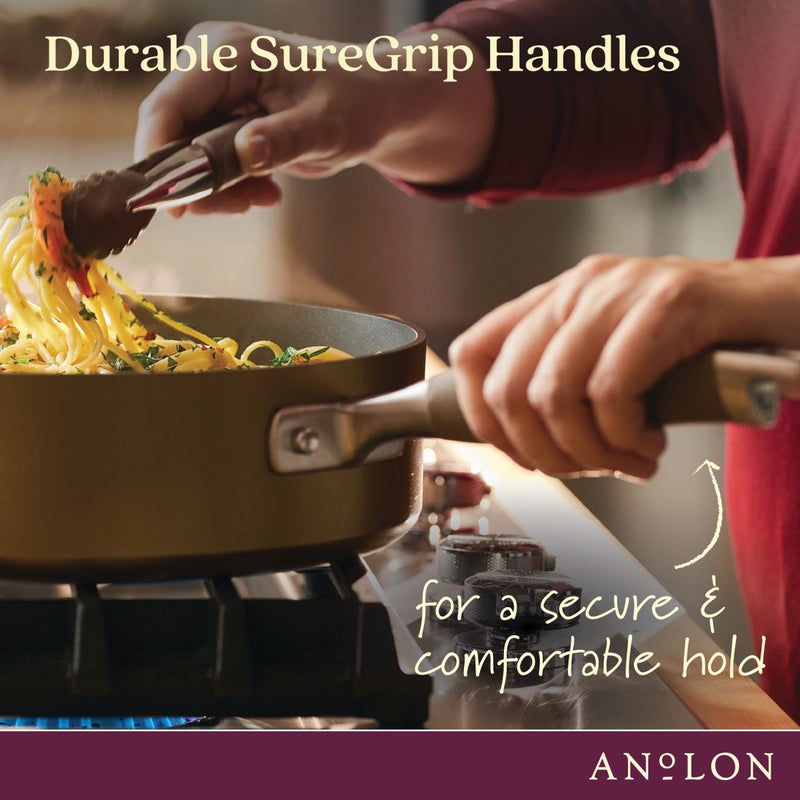 Anolon Advanced Hard Anodized Nonstick Grill Pan / Griddle and Roaster - 11 Inch, Brown - Image 4